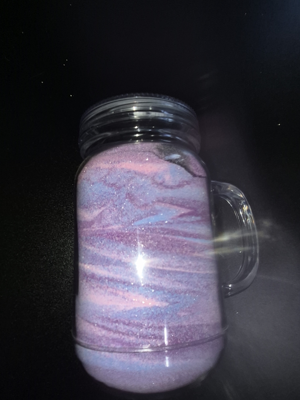 Swirled Purple & Pink Bath Soak Jar - Relaxing Scented Bath Salts